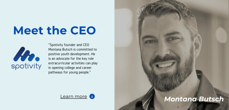 A man with beard and mustache in front of the words " the ceo ".